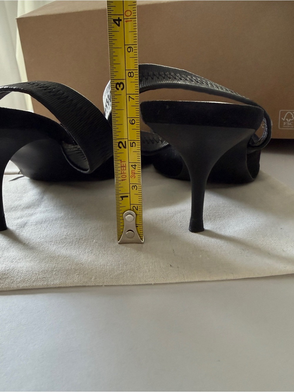 Zara Basic Black Slingback Pumps Bow Pointed Toe EU 39 US 8 - Picture 4 of 10
